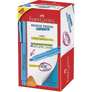 Caneta Marca Texto Grifpen Azul - Caixa com 12 Unidades