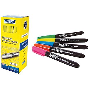 Caneta Marca Texto DRY Pen Laranja - Caixa com 12 Unidades