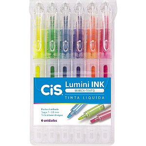 Caneta Marca Texto CIS Lumini INK 6 Cores