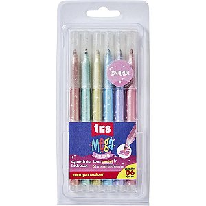 Caneta Hidrográfica TRIS Mega 6TONS Pastel Glitte PCT com 03