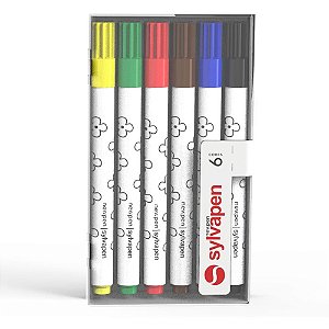 Caneta Hidrográfica Sylvapen 6CORES