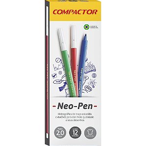 Caneta Hidrográfica NEO-PEN Gigante Preta Caixa com 12