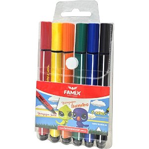 Caneta Hidrográfica Jumbo Triangular 6 Cores