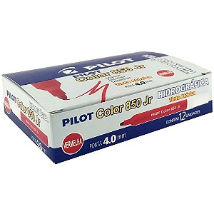 Caneta Hidrográfica Color 850L Junior Vermelha - Caixa com 12 Unidades
