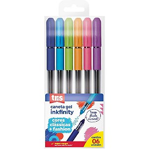 Caneta GEL TRIS INKFINITY 6 Cores