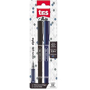 Caneta GEL TRIS ALPHA 0,5MM PT/AZ BLCOM 02