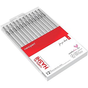Caneta GEL Hashi GEL Pen 05MM Prata CX com 12