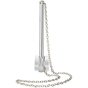 Caneta Fixa Polida Vertical Prata