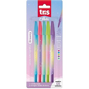 Caneta Esferográfica TRIS Dreamy 05MM 5 Cores