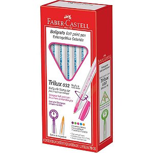 Caneta Esferográfica Trilux Colors 10MM Laranja CX com 12