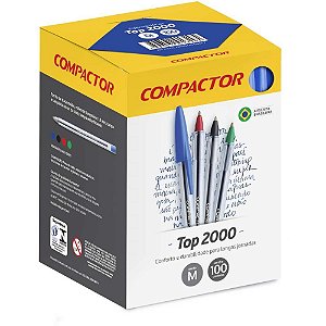 Caneta Esferográfica TOP 2000 Azul - Caixa com 100