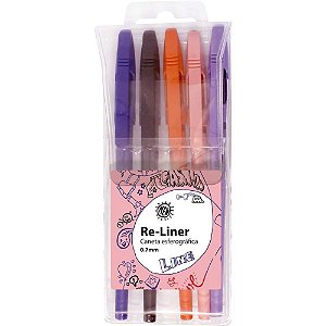 Caneta Esferográfica Stabilo RE-LINER 07MM 5CORES