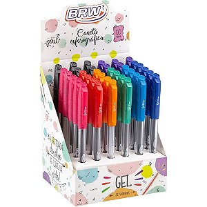 Caneta Esferográfica Soul GEL 8 Cores Sortido BRW DPC C/ 36