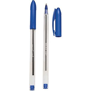 Caneta Esferográfica Ponta Média 1.0MM Azul - Caixa com 50 Unidades