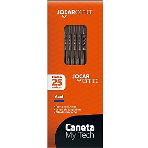Caneta Esferográfica MY TECH 0,7MM Azul - Caixa com 25 Unidades