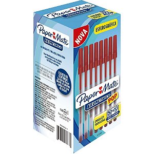 Caneta Esferográfica Kilométrica 100 POP Vermelha