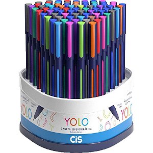 Caneta Esferográfica CIS Yolo 07MM 10 Cores  DPCOM 100