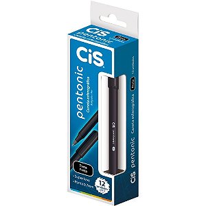 Caneta Esferográfica CIS Pentonic 0,7MM Preta Caixa com 12