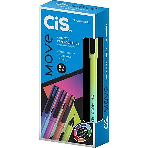 Caneta Esferográfica CIS Move 07MM VD CX com 12