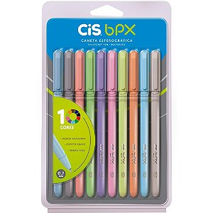 Caneta Esferográfica CIS BPX 0,7MM 10 Cores