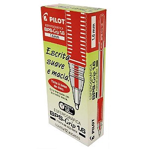Caneta Esferográfica BPS-GRIP 1.6MM Vermelha - Caixa com 12