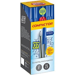 Caneta Esferográfica 0,7MM Vermelha Caixa com 25