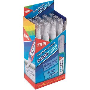 Caneta Corretiva TRIS Refix Mini 4ML Ponta Meta DPCOM 12