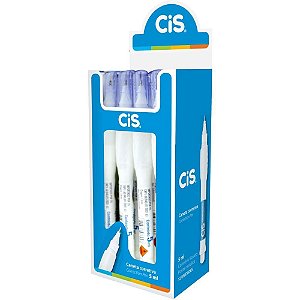 Caneta Corretiva CIS Correction Pen 5ML Ponta Metálica Caixa com 12 Unidades