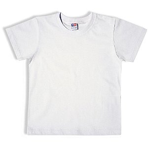 Camiseta Infantil Branca Nº 04 - 100% Algodão
