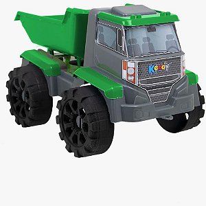Caminhão Forte Caçamba 28,5X19X18,5CM - Preto e Verde