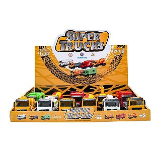 Caminhão Coleção Profissões Super TRUCK – Display com 12 Unidades