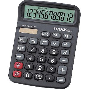 Calculadora de Mesa 12 Dígitos TRULLY PR MOD836B-12