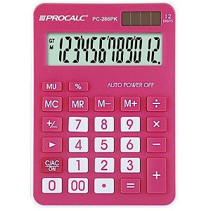 Calculadora de Mesa 12 Dígitos Grande PINK PC286