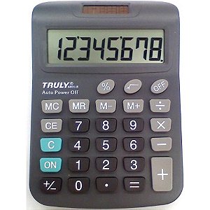 Calculadora de Mesa 10 Dígitos TRULLY Visor Grande Prata