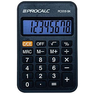 Calculadora de Bolso 8 Dígitos Preta