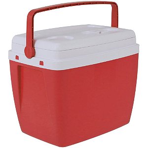 Caixa Térmica 34L com ALÇA e Suporte Vermelha