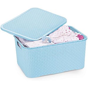 Caixa Plástica Multiuso Mini Rattan BABY Sortidos 7L