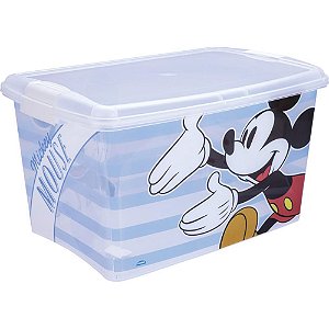 Caixa Plástica Multiuso Mickey com Trava 46L
