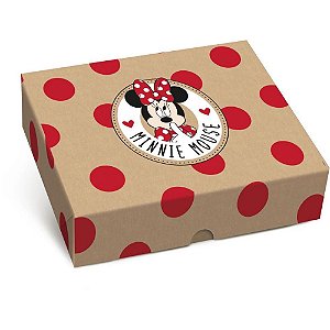 Caixa para Presente RET KRAFT Minnie 30X24X6CM PCT com 10