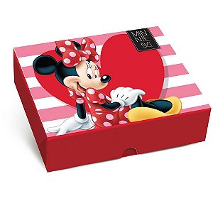 Caixa para Presente Minnie Love RET G 30X24X6CM PCT com 10