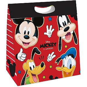 Caixa para Presente Decorada Mickey Stickers PLUS M 23X30CM PCT com 10