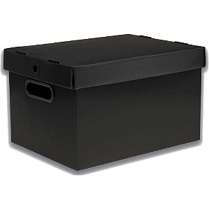 Caixa Organizadora Prontobox Preto 440X320X260MM - Grande