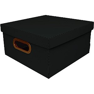 Caixa Organizadora Média 29X29X15CM Preta