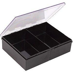 Caixa Organizadora com 2 Divisórias Preta