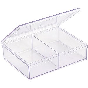 Caixa Organizadora com 2 Divisórias Cristal