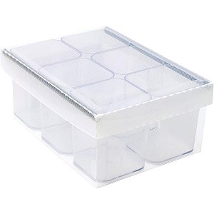 Caixa Organizadora com 06 Divisórias Cristal