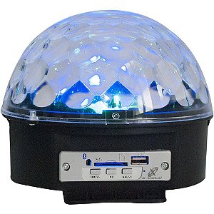 Caixa Acústica Bola LED Giratorio USB/SD Bivo