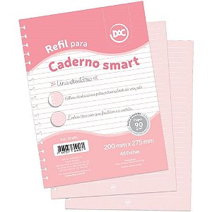 Caderno Refil SMART Universitário Rosa 48F