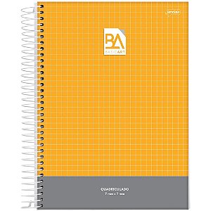 Caderno Quadriculado Univers Basic ART 96FLS 0,7X0,7CM Espiral - Pacote com 04