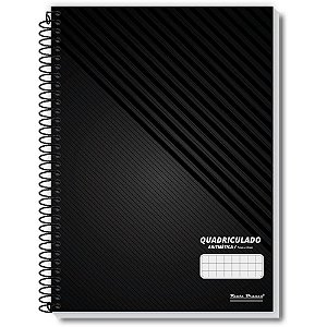 Caderno Quadriculado Universitário 7X7MM 80 Folhas Espiral Office Capa Dura Pacote com 5
